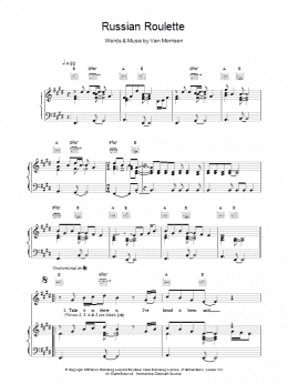 page one of Russian Roulette (Piano, Vocal & Guitar Chords)