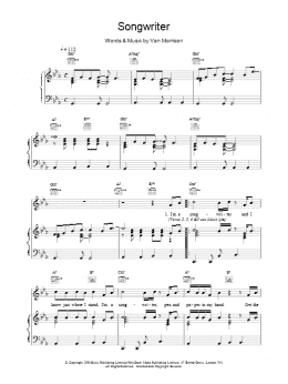 page one of Songwriter (Piano, Vocal & Guitar Chords)