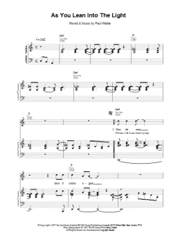 page one of As You Lean Into The Light (Piano, Vocal & Guitar Chords)