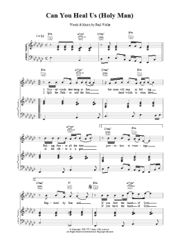 page one of Can You Heal Us (Holy Man) (Piano, Vocal & Guitar Chords)
