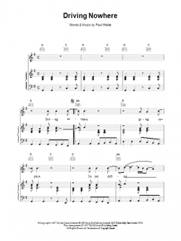 page one of Driving Nowhere (Piano, Vocal & Guitar Chords)