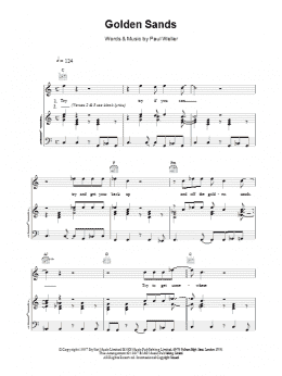 page one of Golden Sands (Piano, Vocal & Guitar Chords)