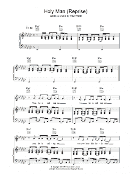 page one of Holy Man (Reprise) (Piano, Vocal & Guitar Chords)