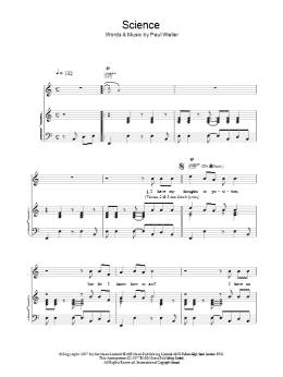 page one of Science (Piano, Vocal & Guitar Chords)