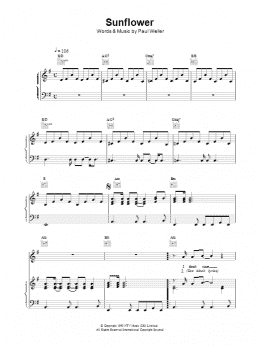 page one of Sunflower (Piano, Vocal & Guitar Chords)