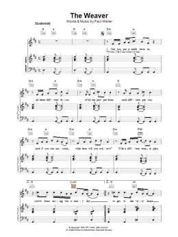 page one of The Weaver (Piano, Vocal & Guitar Chords)