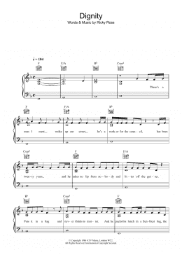 page one of Dignity (Piano, Vocal & Guitar Chords)