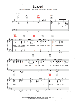 page one of Loaded (Piano, Vocal & Guitar Chords)