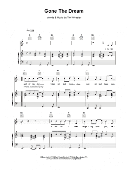 page one of Gone The Dream (Piano, Vocal & Guitar Chords)