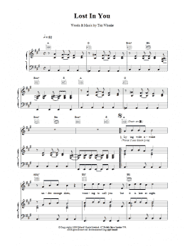 page one of Lost in You (Piano, Vocal & Guitar Chords)