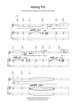 page one of Melting Pot (Piano, Vocal & Guitar Chords)