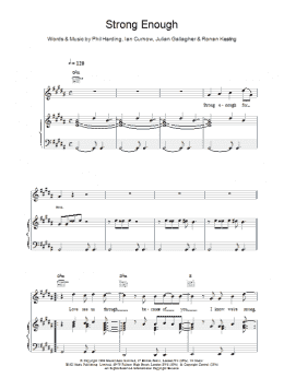 page one of Strong Enough (Piano, Vocal & Guitar Chords)