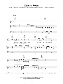 page one of Debris Road (Piano, Vocal & Guitar Chords)