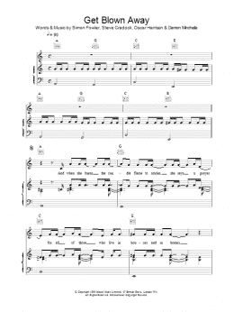 page one of Get Blown Away (Piano, Vocal & Guitar Chords)