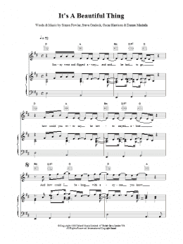 page one of It's A Beautiful Thing (Piano, Vocal & Guitar Chords)