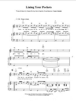 page one of Lining Your Pockets (Piano, Vocal & Guitar Chords)