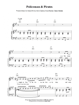 page one of Policemen & Pirates (Piano, Vocal & Guitar Chords)