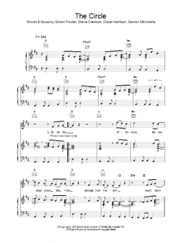 page one of The Circle (Piano, Vocal & Guitar Chords)