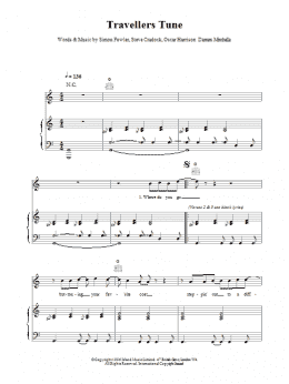 page one of Travellers Tune (Piano, Vocal & Guitar Chords)