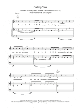 page one of Calling You (Piano, Vocal & Guitar Chords)