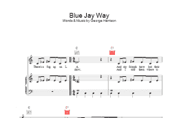 page one of Blue Jay Way (Piano, Vocal & Guitar Chords)