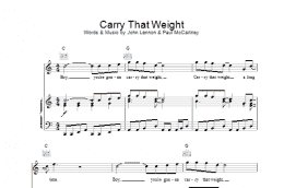 page one of Carry That Weight (Piano, Vocal & Guitar Chords)