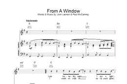 page one of From A Window (Piano, Vocal & Guitar Chords)