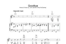 page one of Goodbye (Piano, Vocal & Guitar Chords)