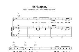 page one of Her Majesty (Piano, Vocal & Guitar Chords)