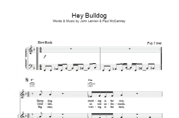 page one of Hey Bulldog (Piano, Vocal & Guitar Chords)
