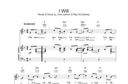 page one of I Will (Piano, Vocal & Guitar Chords)