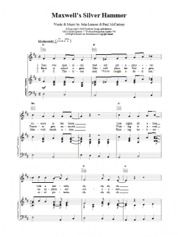 page one of Maxwell's Silver Hammer (Piano, Vocal & Guitar Chords)