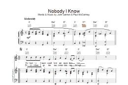 page one of Nobody I Know (Piano, Vocal & Guitar Chords)