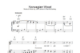 page one of Norwegian Wood (Piano, Vocal & Guitar Chords)