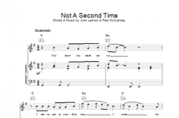 page one of Not A Second Time (Piano, Vocal & Guitar Chords)