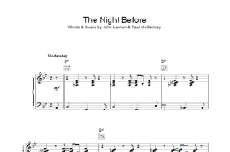 page one of The Night before (Piano, Vocal & Guitar Chords)