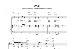 page one of Wait (Piano, Vocal & Guitar Chords)