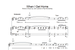 page one of When I Get Home (Piano, Vocal & Guitar Chords)