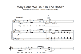 page one of Why Don't We Do It in the Road (Piano, Vocal & Guitar Chords)