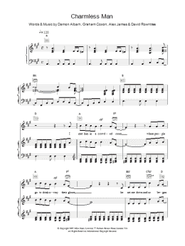 page one of Charmless Man (Piano, Vocal & Guitar Chords)