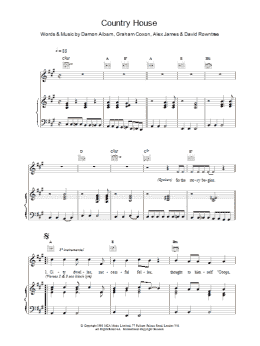 page one of Country House (Piano, Vocal & Guitar Chords)