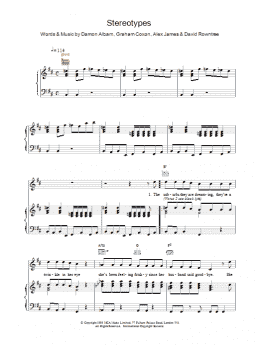 page one of Stereotypes (Piano, Vocal & Guitar Chords)