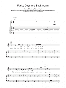 page one of Funky Days Are Back Again (Piano, Vocal & Guitar Chords)