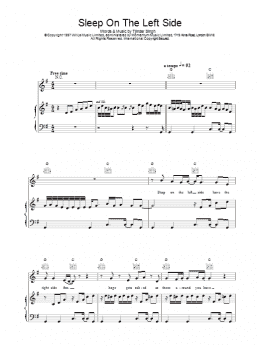 page one of Sleep On The Left Side (Piano, Vocal & Guitar Chords)