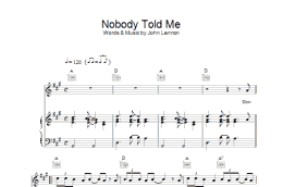 page one of Nobody Told Me (Piano, Vocal & Guitar Chords)