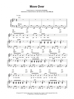 page one of Move Over (Piano, Vocal & Guitar Chords)