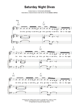 page one of Saturday Night Divas (Piano, Vocal & Guitar Chords)