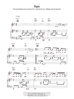 page one of Rain (Piano, Vocal & Guitar Chords)