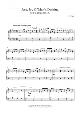 page one of Jesu, Joy Of Man's Desiring (from Cantata 147) (Piano Solo)