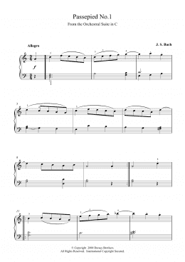 page one of Passepied No.1 (Piano Solo)